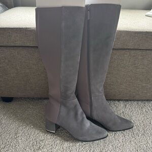 Calvin Klein Women's Taupe Heeled Boots